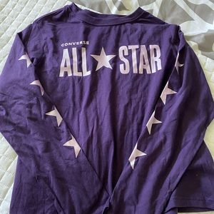 Purple Girls Converse Long Sleeve